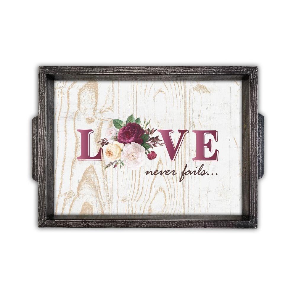 Дерев'яний піднос Love (з ручками) 22х30 см хрп0006сву, фото 1