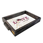 Дерев'яний піднос Love (з ручками) 22х30 см хрп0006сву, фото 2