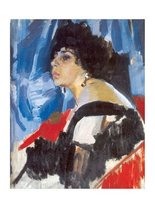 Листівка Українське мистецтво - Жінка в чорному, фото 1