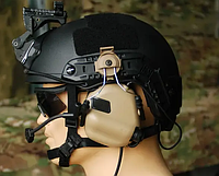 Тактические активные наушники Earmor М32Н Черный (BK) с креплением под шлем ks-012