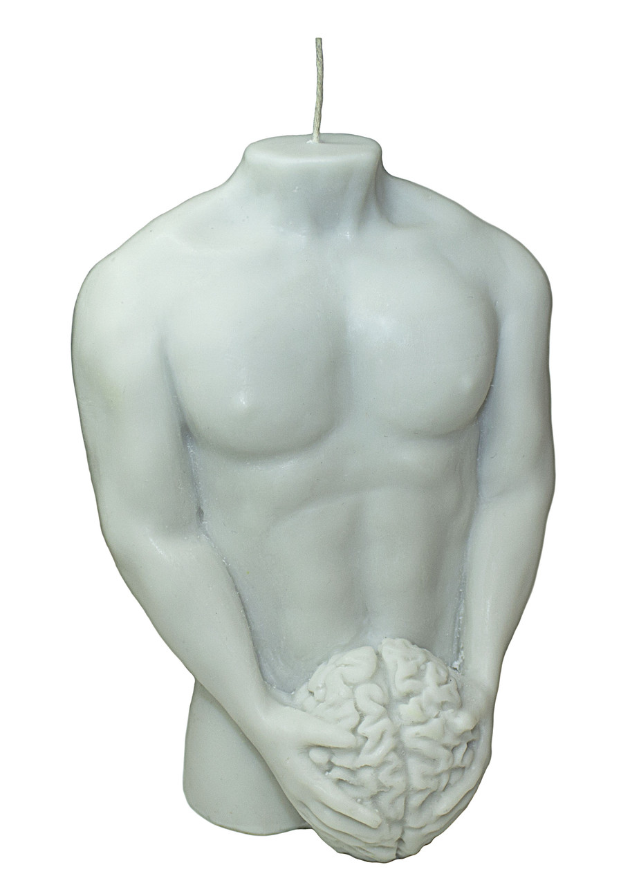 Свічка "Тримай себе в руках (і мозок теж)". Колір білий