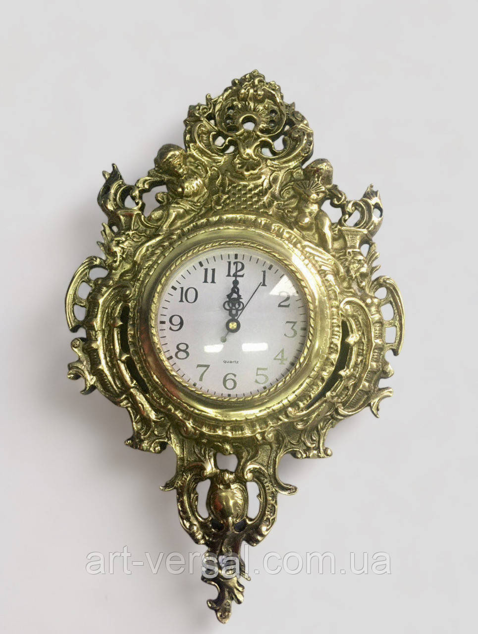 Годинник з бронзи "Амур" настінний (36см)