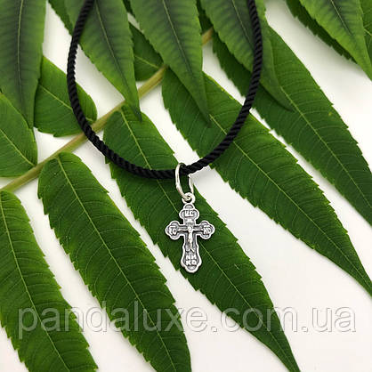 Хрест невеликий срібний православний Розп'яття Христове, фото 3