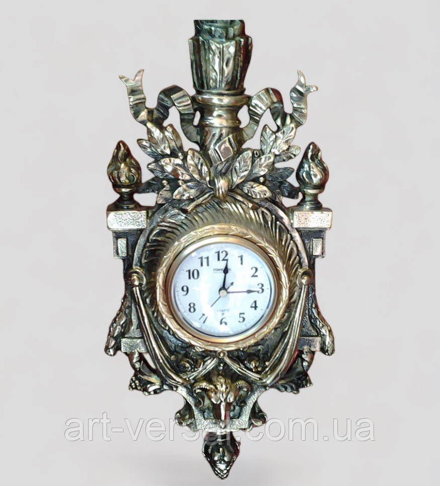 Настінний годинник із бронзи "Овен" (48см)