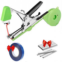 Степлер для підв'язки Tapetool + Подарунок 10000шт Скоби для степлера + Стрічка для підв'язки 1шт / Садовий степлер