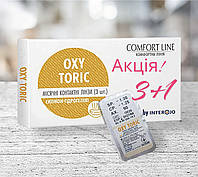 Акція!!! 3+1 Контактні лінзи OXY toric Interojo (астигматичні) 1 упаковка (3 шт.)