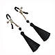 Зажимы для сосков Art of Sex - Nipple clamps Black Tassels - фото 3 - id-p1576847861