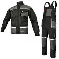Рабочий костюм роба мужская, спецодежда комплект куртка и полукомбинезон, униформа для работников защитная