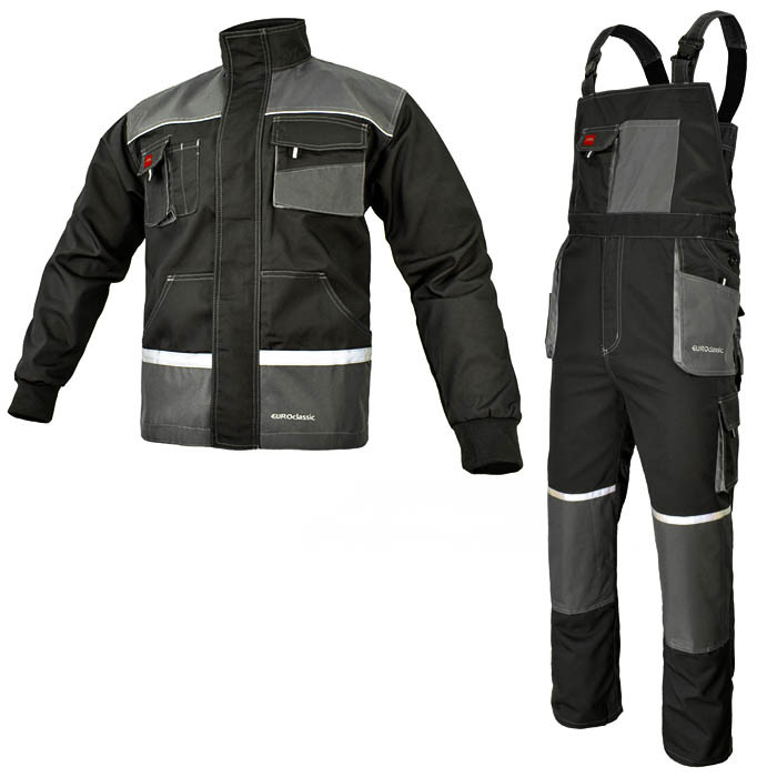 Робочий костюм роба чоловіча, спецодяг комплект куртка та напівкомбінезон, уніформа для працівників захисна, польша, фото 1