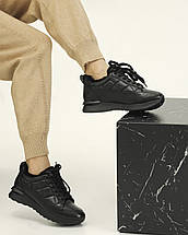 Кросівки жіночі з хутром Alpino 220025 38 Чорна шкіра 36, фото 4