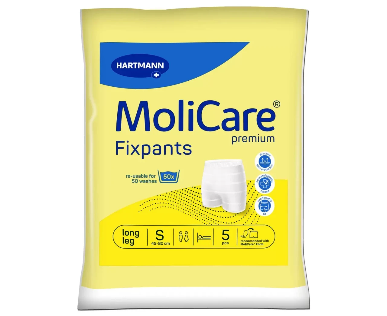 Штанці еластичні для фіксації прокладок molicare premium fixpants подовжені 5 шт S