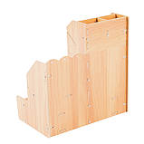 Органайзер підставка для канцелярії Supretto настільний дерев'яний (8755), фото 6
