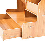 Органайзер підставка для канцелярії Supretto настільний дерев'яний (8755), фото 7