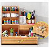 Органайзер підставка для канцелярії Supretto настільний дерев'яний (8755), фото 2