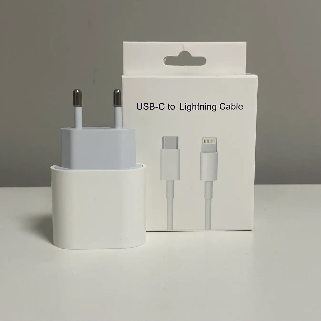 Комплект Зарядний Пристрій Блок Apple 20W та Кабель type-C Lighting port 3.0A Fast Charge, фото 1
