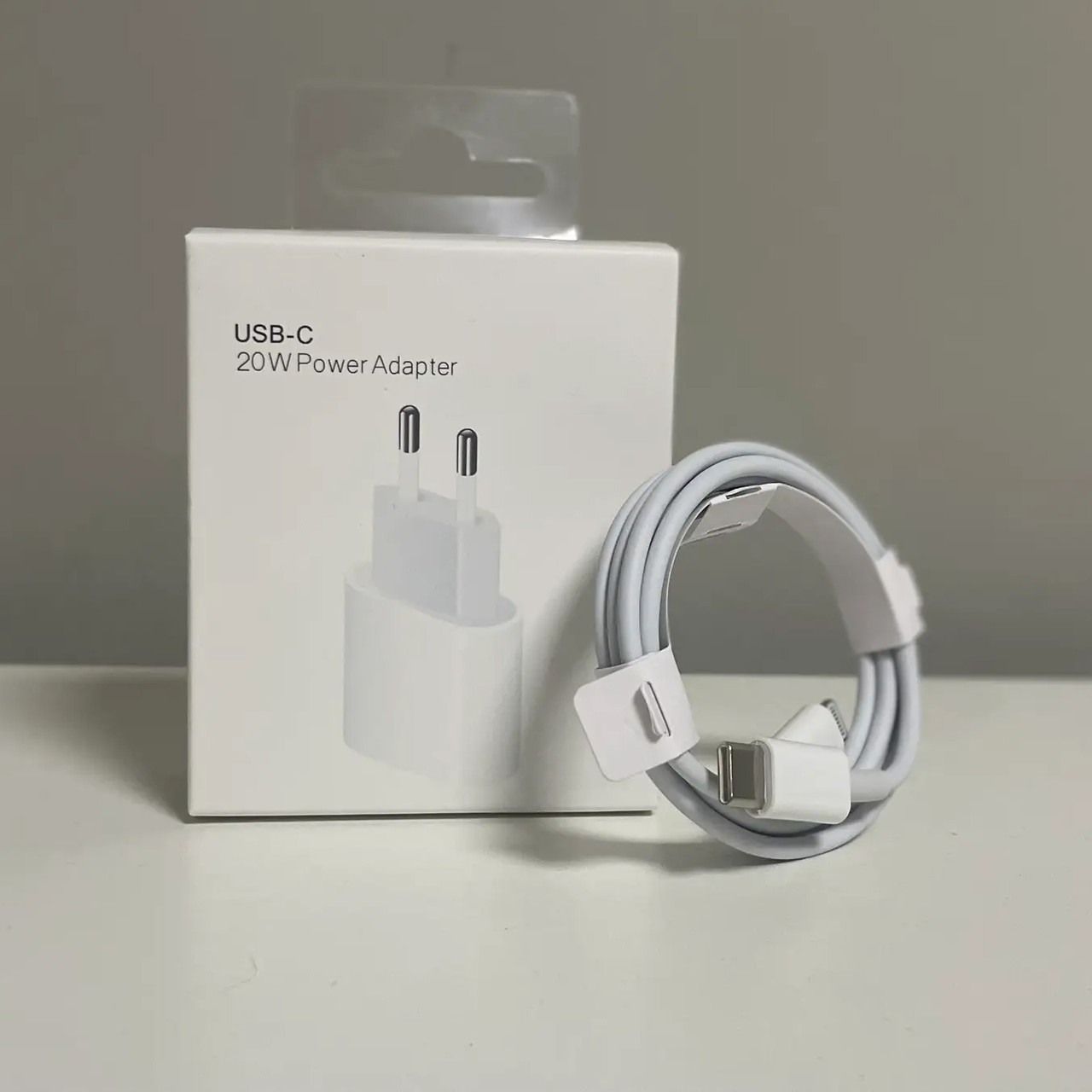 Блочок швидкої зарядки з кабелем Fast Charge для iPhone 20W 3.0A White, фото 1