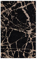 Чорно-золотистий прямокутний килим Smart SM 21 Black Gold XW 80*150 см