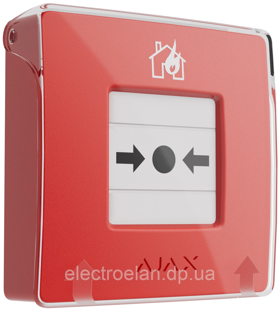 Бездротова настінна кнопка для активації пожежної тривоги Ajax ManualCallPoint Red 60815.171.N1