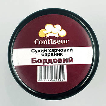Сухий барвник для шоколаду Confiseur Бордовий 4 г