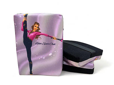 Подушка для гімнастики під ніжку з гумкою 1 шт. 22*16*4 см Purple