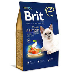 Корм Brit Premium Adult Salmon (Бріт Преміум Едалт з лососем), 8кг.