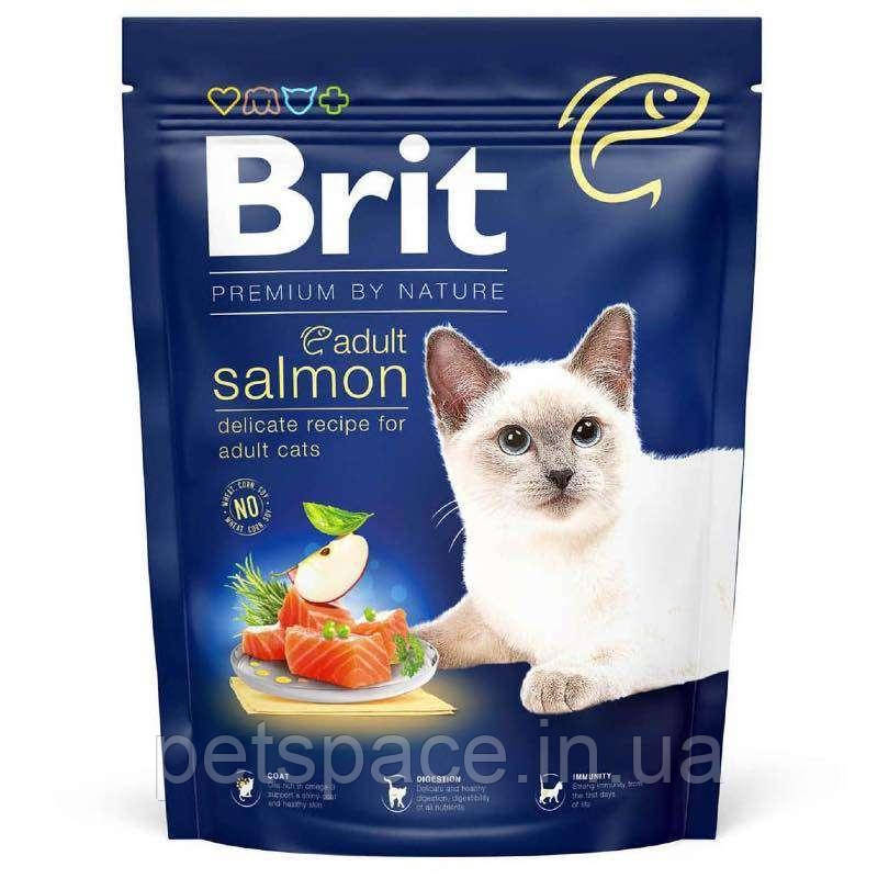 Корм Brit Premium Adult Salmon (Бріт Преміум Едалт з лососем), 300г., фото 1