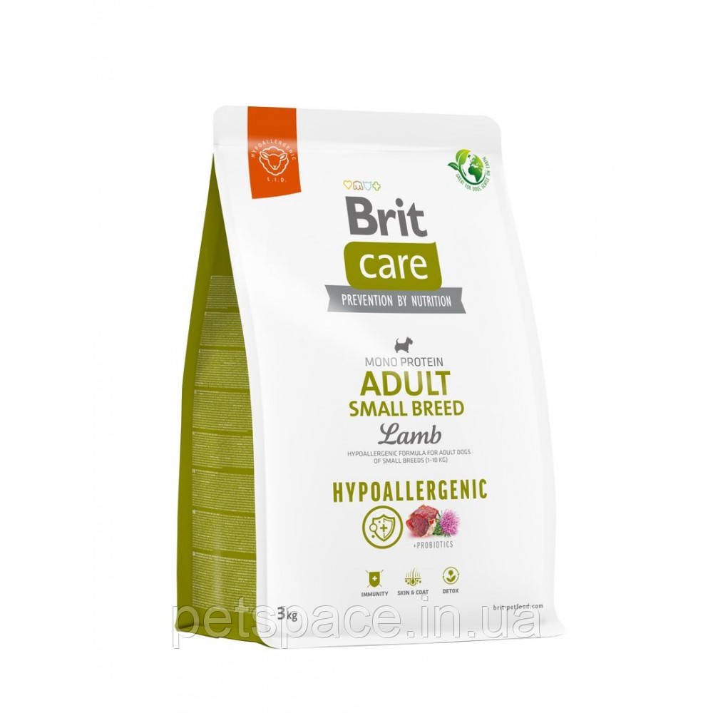 Корм Brit Care Hypoallergenic Small Breed Lamb (гіпоалер. з ягням для собак дрібних порід) 3кг