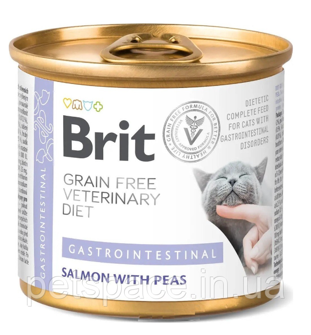 Консерва Brit GF VD Gastrointestinal (Бріт для котів зі шлунково-кишковими розладами) 200г