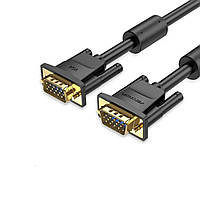 Кабель Vention VGA(3+6) Male to Male Cable with ferrite cores 5M Black (DAEBJ)