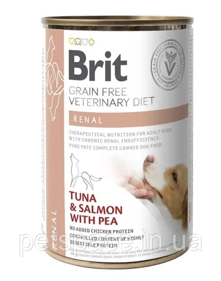 Консерва Brit VD GF Renal (Бріт для собак з хронічною нирковою недостатністю) 400г