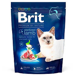 Корм Brit Premium Sterilized Lamb (Бріт Преміум для стерелізованих котів з ягням) 300г.