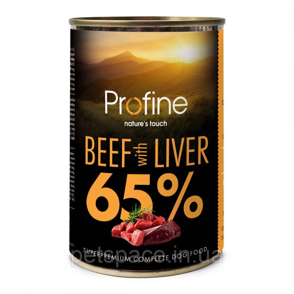 Консервований корм Profine Dog (Профайн для собак з яловичиною та печінкою) 400г