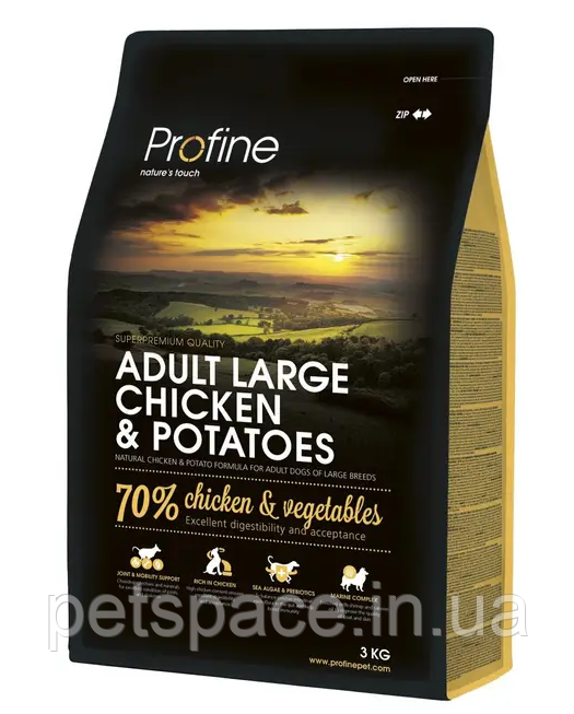 Корм Profine Adult Large Breed Chicken (Профайн для дорослих собак великих порід з куркою), 3кг.