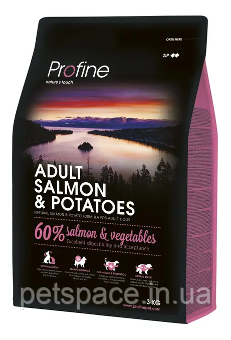 Корм Profine Adult Salmon (Профайн для дорослих собак з лососем), 3кг.