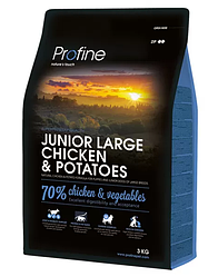 Корм Profine Junior Large Breed Chicken (Профайн для цуценят собак великих порід з куркою), 3кг.