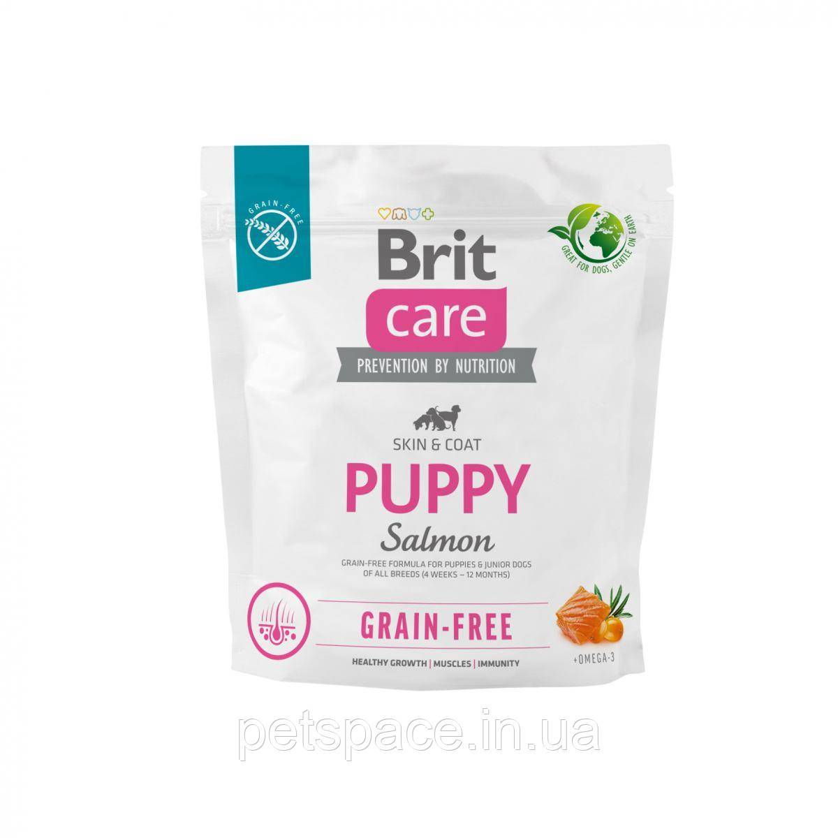 Корм Brit Care Grain Free Puppy Salmon (беззерновий для цуценят всіх порід з лососем) 1кг
