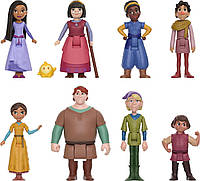 Набор мини-кукол Mattel Disney Wish The Teens, 8 подвижных кукол и фигурка звезды