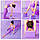 Комплект блок для йоги та фітнесу 23х14.5 см Фіолетовий та пояс для схуднення Vulkan Extra Long, фото 9