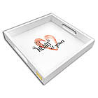 Піднос дерев'яний My heart is yours 30х30 см хрп5012б, фото 2