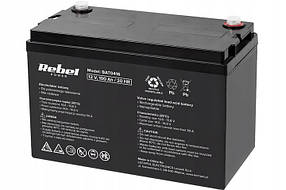 Акумулятор гелевий для ДБЖ та інверторів 12V /100A Rebel BAT0416 Гарантія 3 місяці