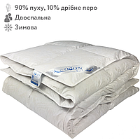Одеяло пухо-перовое 90% пуха зимнее двуспальное IGLEN Roster 220х240 в тике (2202401)