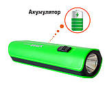 Ліхтарик на акумуляторі LED TGX-8069 із детектором валют зелений, фото 3