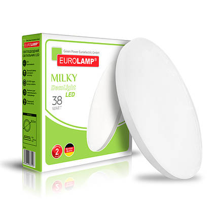 LED світильник Eurolamp накладной матовый Milky 38W 4000K IP40 LED-NLR-38W-T22, фото 1