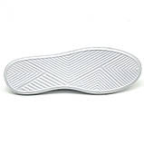 Жіночі шкіряні кеди білого кольору на шнурівці з перфорацією MIDA 230510(34) розмір 36, фото 9