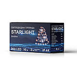 Гірлянда вулична STARLIGHT лінійна білий Flash 200 LED IP44 чорний 10 м, фото 6