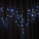 Гірлянда вулична STARLIGHT бахрома білий/жовтий Flash 75LED IP44 прозорий 2x0.7м, фото 2