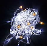 Гірлянда вулична STARLIGHT бахрома білий/жовтий Flash 75LED IP44 прозорий 2x0.7м, фото 3
