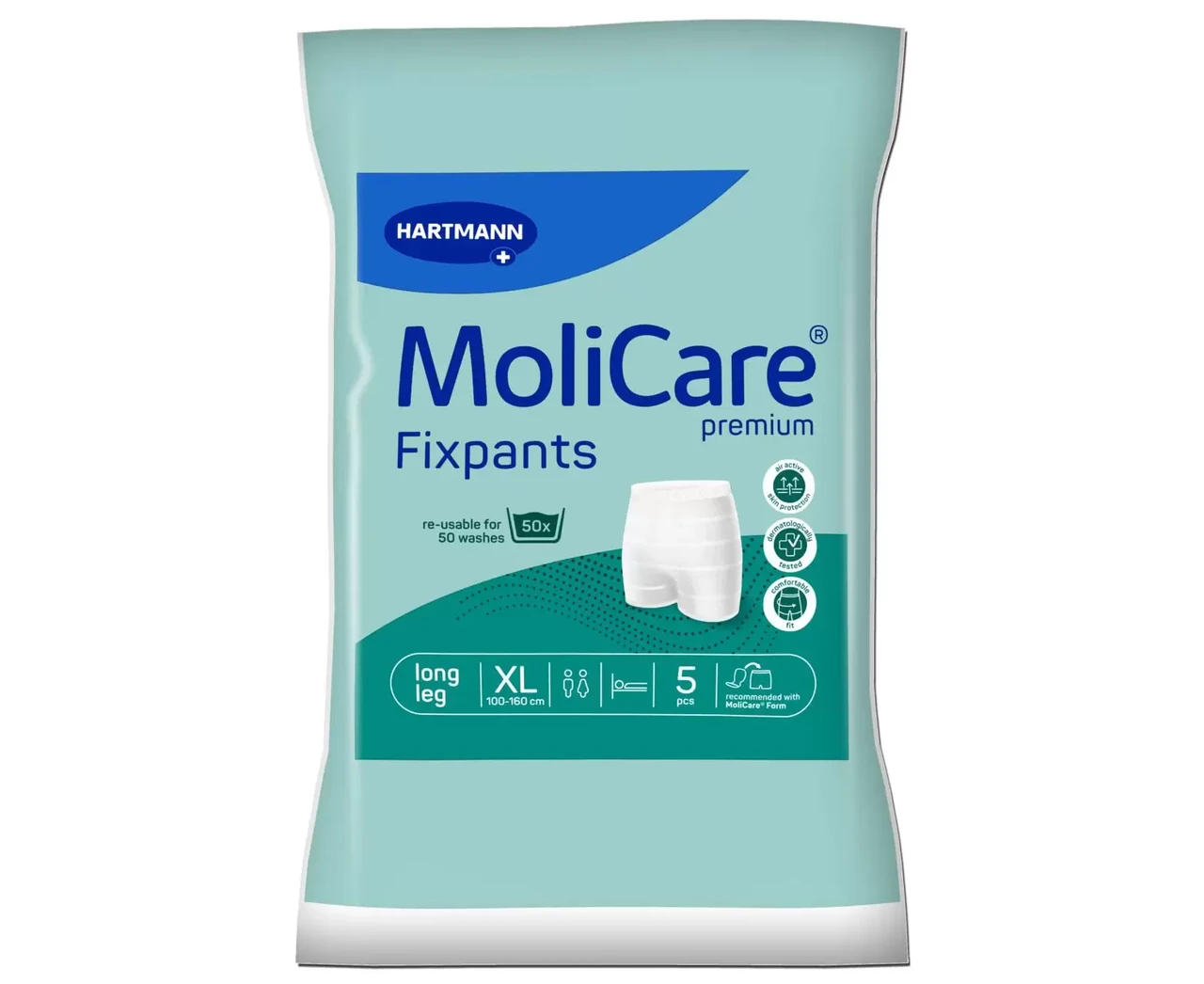 Штанці еластичні для фіксації прокладок molicare premium fixpants подовжені 5 шт XL