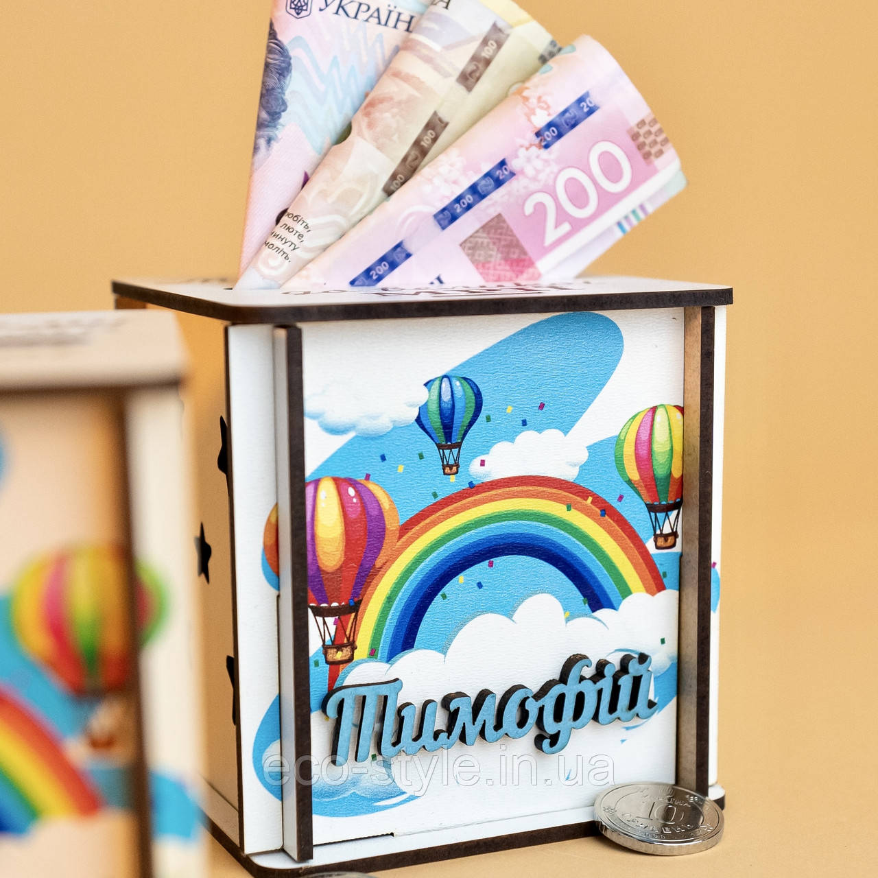 Скарбничка для школяра 10 см. Іменний подарунок до школи. Скарбничка на Мрію. Подарунок першокласнику. Подарунок на випускний, фото 1