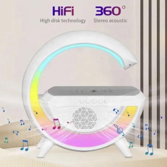 Портативна колонка з бездротовим заряджанням телефона G500 і світломузкою, фото 1